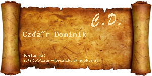 Czár Dominik névjegykártya