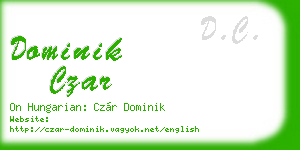 dominik czar business card
